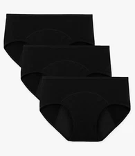 INNERSY Women's Hipster XL Period Underwear Postpartum Menstrual Panties 3-Pack