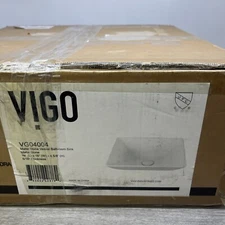 Vigo VG04004 White 16" Matte Stone Vessel Bathroom Sink Beautiful