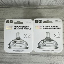 2- Como Tomo 2-packs of Silicone Replacement Nipple 3 Hole Fast Flow Sealed