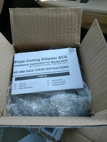 MinkaAire Sloped Ceiling Adapter A245 45degree..(.log) - Picture 1 of 4