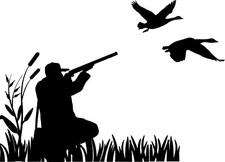 5.5" Duck Hunter Decal Window Sticker Car Decor Flying Ducks Hunt Season Bird