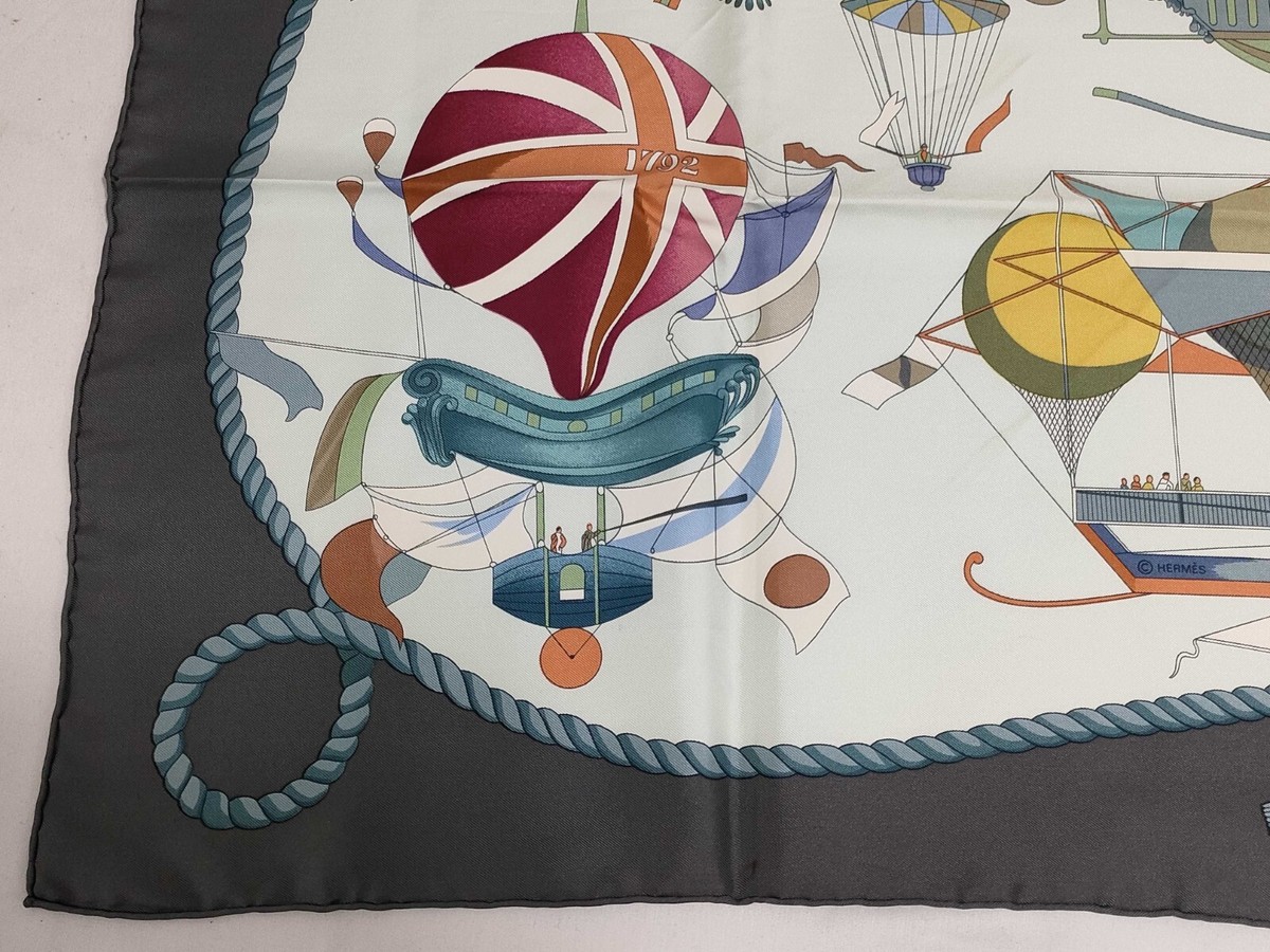 Hermes Carré 90 Scarf LOIC DUBIGEON Multi color Silk W/Box