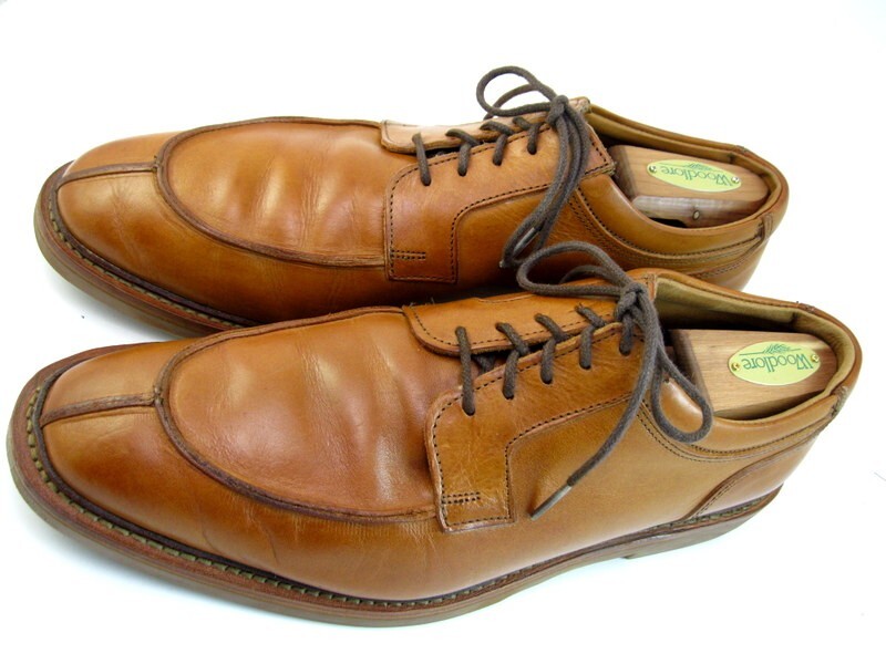 Allen Edmonds "DENALI" Leather Split-Toe Derby 9.5 D Cognac USA DISCONTIND(392N)