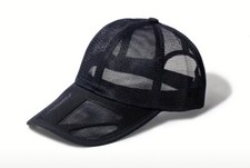 Breathable Mesh baseball cap mesh visor, Mens  Womens Brand New, Black