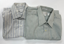 2 Perry Ellis Portfolio Dress Shirt Mens 16/Large Multicolor Classic Fit Striped