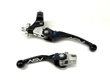 ASV F4 Clutch & Brake Lever Pair Pack Black/Blue Yamaha YZ125 YZ 125 2008-2024