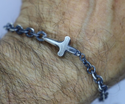 Armband SCHWERT SILBER HERREN BRÜNIERT RINGSTRICK 21 CM EXPLOIT - Bild 2 von 6