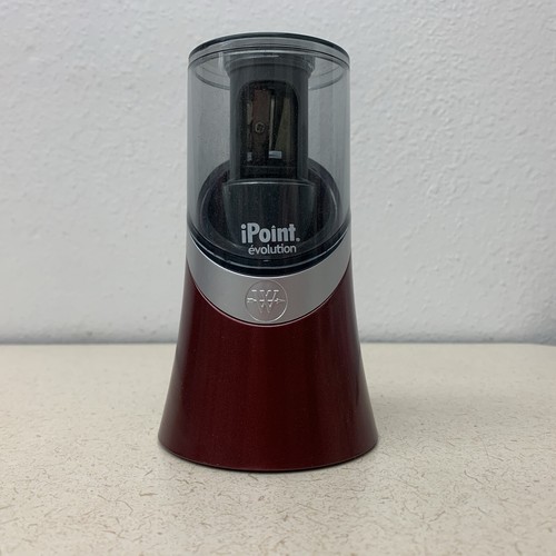 Westcott Pencil Sharpener iPoint Evolution Electric Red Silver Battery Operated