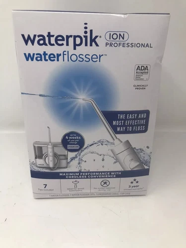 Waterpik ION Limpiador de Dientes Profesional Inalámbrico Agua Hilo Dental Recargable.- U