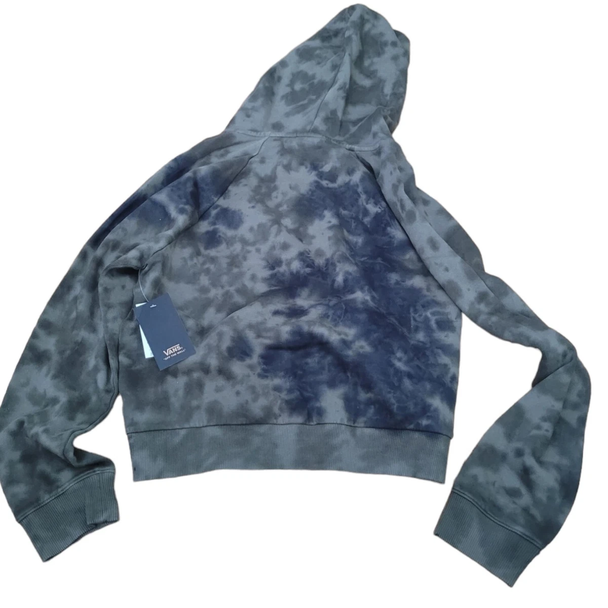 Vans Check Boxy Tie Dye Pullover Hoodie SZ L Skateboard Surfer Chick