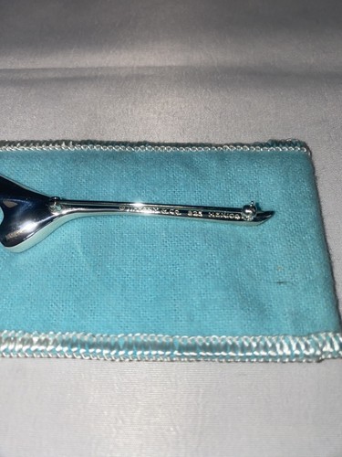 Tiffany & Co. 925 Sterling Silver Flower Leaf Gingko Pin Brooch Limited Edition - Picture 7 of 8