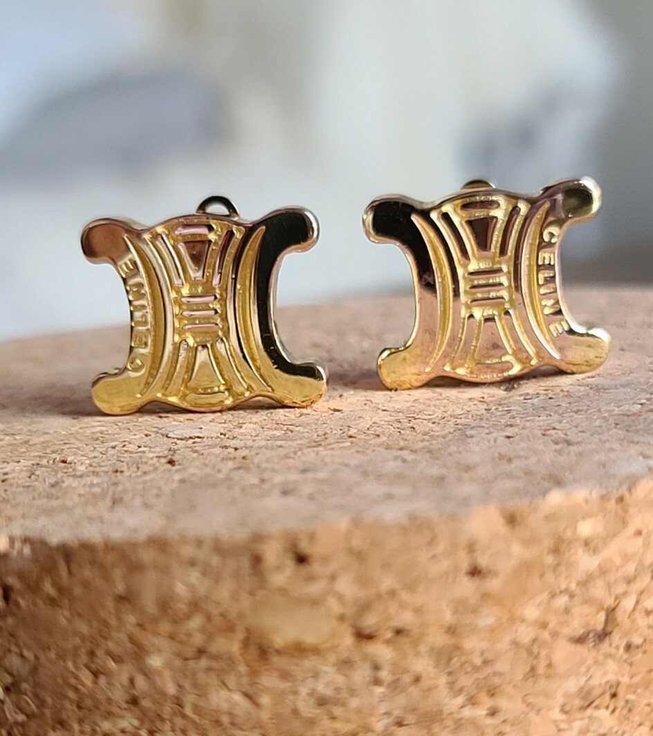 celine triomphe earrings