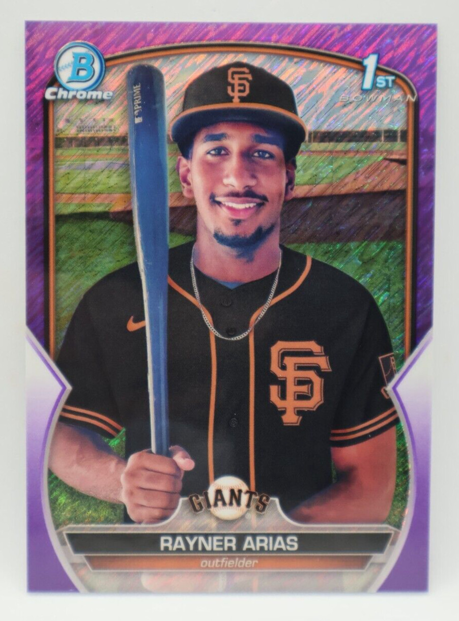 2023 Bowman Chrome Baseball 1st Purple Shimmer Refractor /250 - RAYNER ARIAS