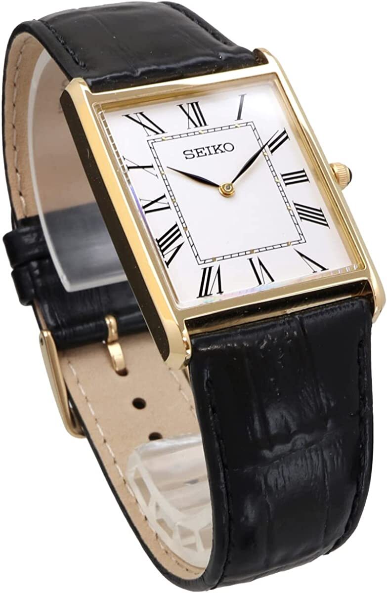 Seiko] Seiko Watch Men's Square Design Quartz SWR052 White