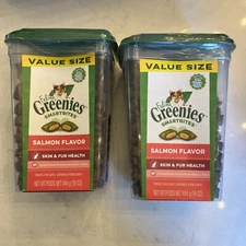2 ct Feline Greenies Smartbites Salmon Flavor *Damaged Containers* No Dates B-51
