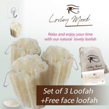 100% Natural Egyptian Loofah 3-pack Exfoliati...