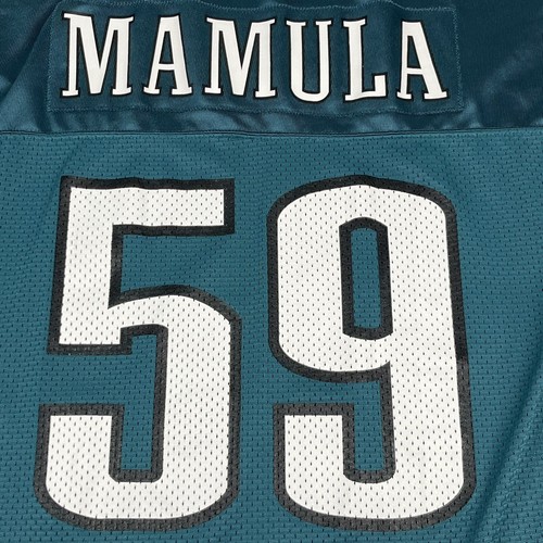 Vintage Mike Mamula Philadelphia Eagles Jersey Sz 48/L Starter Players Inc Green - Picture 2 of 18