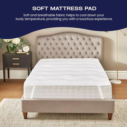 NightComfort Feels Like Down 650GSM Microfibre Mattress Protector Pad- All Sizes - Picture 14 of 64
