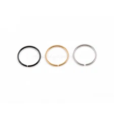 20G 18G 1/4" 5/16" 3/8" Gold Plated on Steel Seamless Nose Hoop Ear Tragus Ring