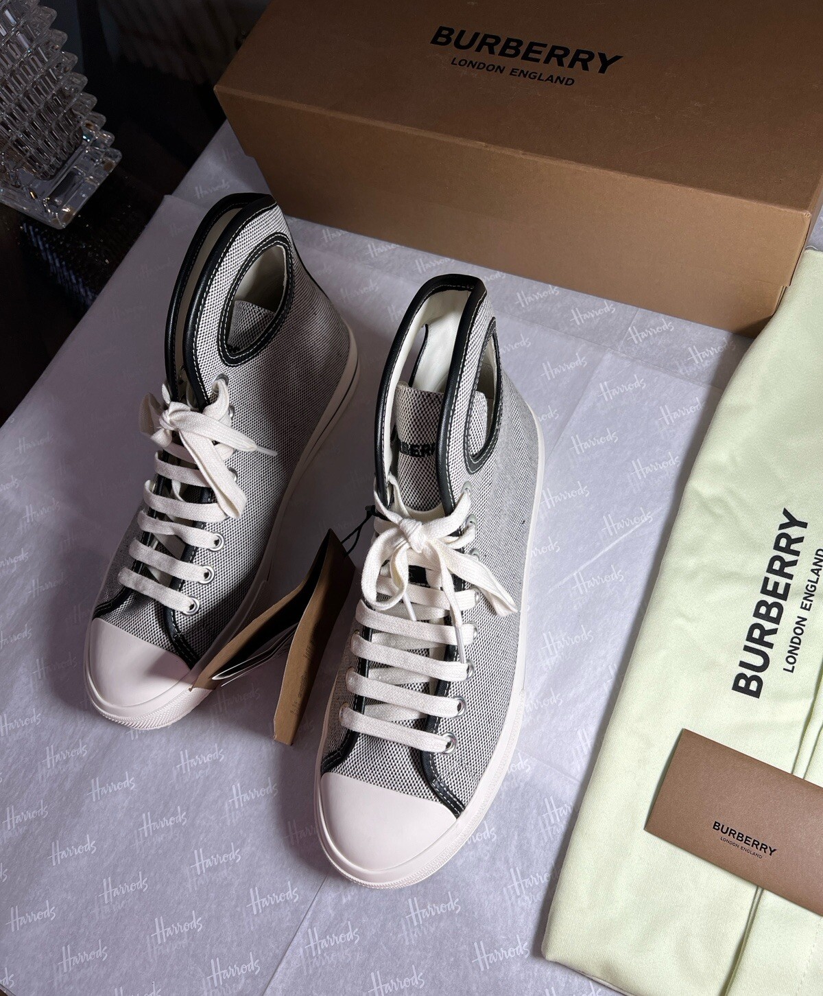 Burberry Larkhall High Top Sneakers Trainers EU42 UK8 New image 9