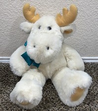 22  Vintage 1994 Dakin Plush Moose Fairbanks Green Bow Renee Posner