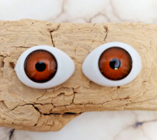 Flatback Acrylic Doll Eyes Brown 50 pairs