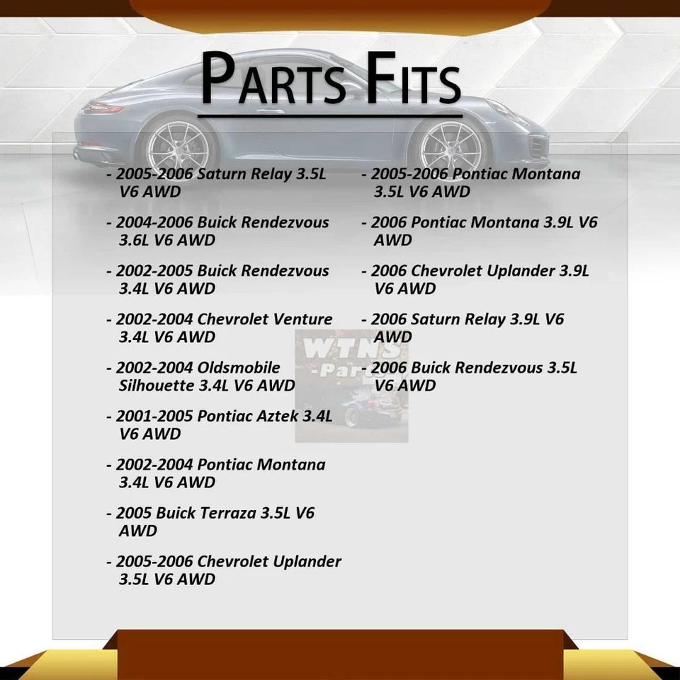 Se adapta a Chevrolet Uplander Cardone 2005 2006 eje trasero 2x CV Foto 2 de 4