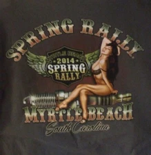 Myrtle Beach 2014 Spring Rally 2XL Gray T-Shirt Hot Leathers