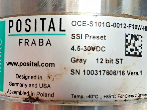 POSITAL FRABA Absolute Rotary Encoder SSI PRESET OCE-S101G-0012-F10W-HFZ # NEW - Picture 3 of 10