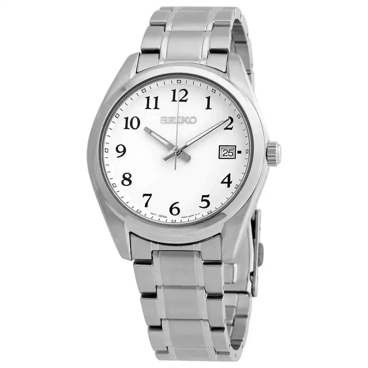 SEIKO セイコー クロノグラフ ホワイト文字盤 100M クォーツ 腕時計 Seiko Men's Core Quartz White Dial Watch - SUR459P1 NEW | eBay