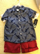 LITTLE REBELS BOYS SIZE 4 3 PIECE SHORTS AND SHIRTS NEW WITH TAG