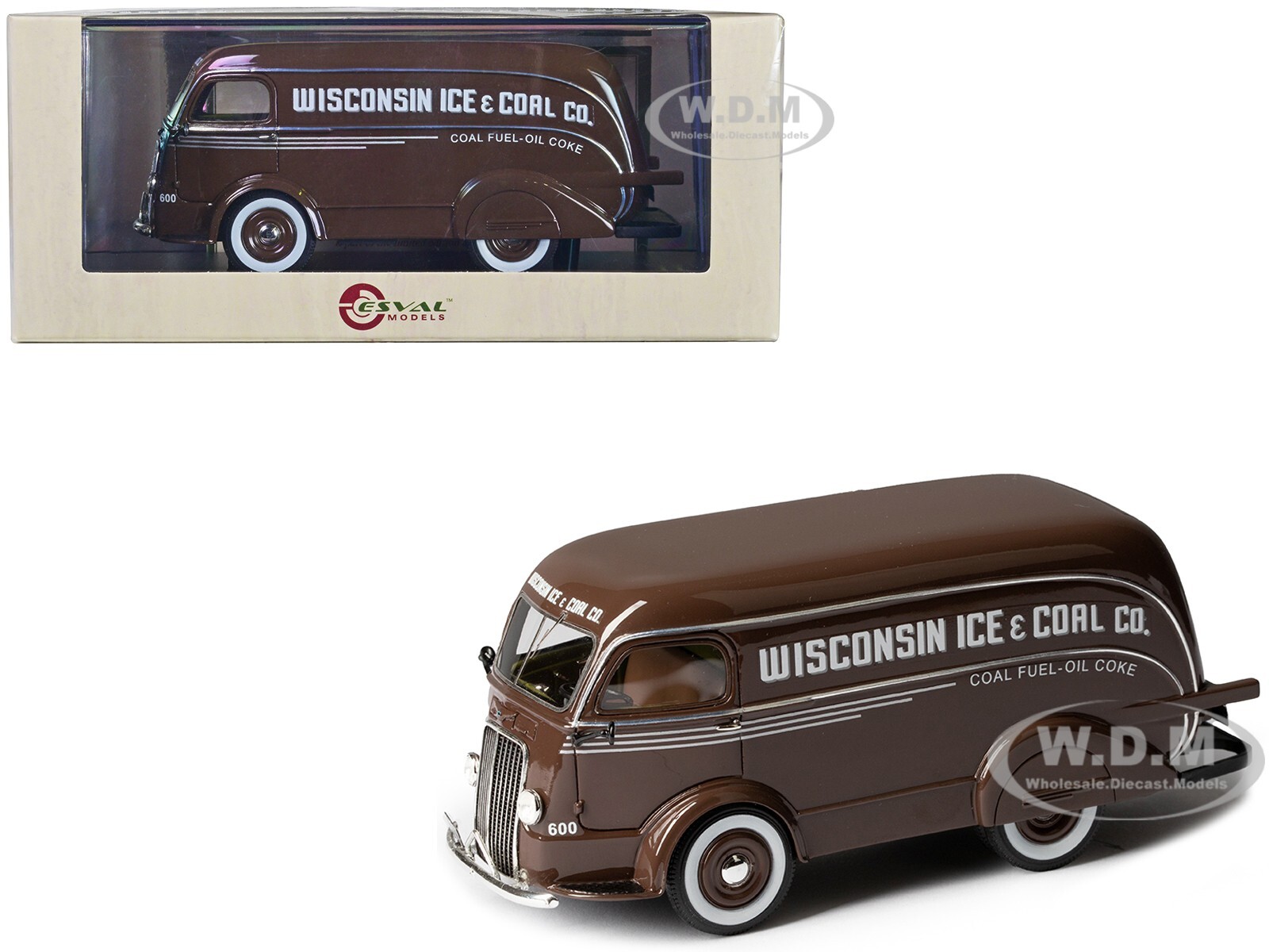 1938 INTERNATIONAL D-300 DELIVERY VAN WISCONSIN 1/43 MODEL ESVAL EMUS43080 A