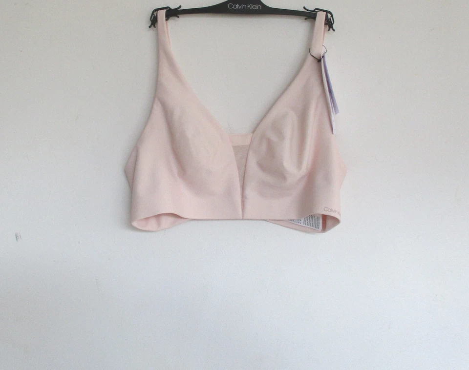 Calvin Klein Invisibles Wirefree Unlined Triangle Bra with Mesh S, M $42.00 NWT - Image 3 of 3