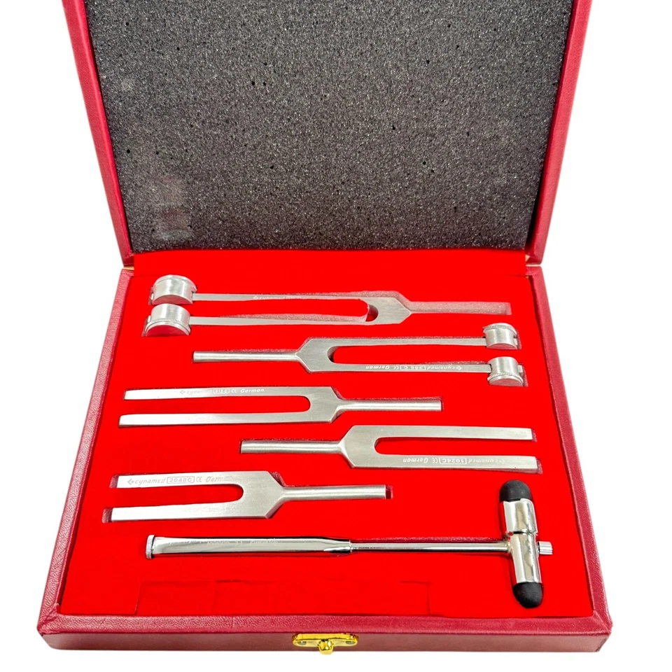 Garfo de afinação conjunto de 6 - Instrumentos médicos cirúrgicos de diagnóstico + martelo BUCK GRÁTIS - Imagem 3 de 4