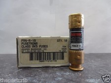 New Lot Bussmann Fusetron FRN-R-15 15 Amp Fuses Class RK5 250V NIB