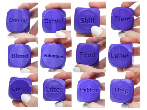 SERVICE IDEA DICE | Leave your Good Deed up to Fate | Set of 2 Unique 1.4" Dice - Picture 5 of 200