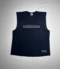 Vintage Reebok Basketball Tank Top Men's XXL Black Made in USA 90s Sleeveless