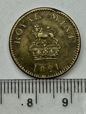 1821 Dated George IV Coin Weight - Full Guinea - 1813 was the last Guinea (F501)