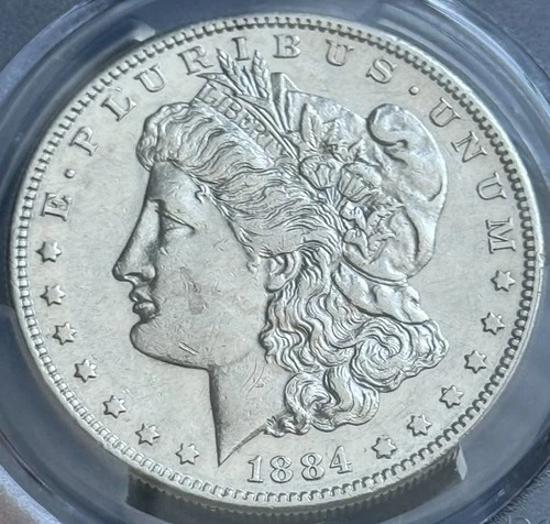 1884-S Morgan Silver Dollar $1 PCGS AU Details. Beautiful Coin 🥶 Make Me Offer