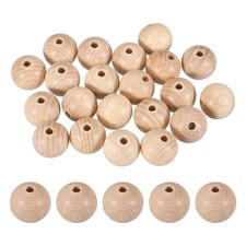 20Pcs 20mm Wood Beads Unfinished Pure Natural Round Wooden Beads