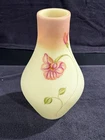 Fenton 2006 Horizon Floral Breeze On Burmese Vase #368/950 Limited Edition