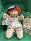1984 Red fuzzy Cabbage Patch Boy Blue Eyes, Signed , Original Paperwork & Box