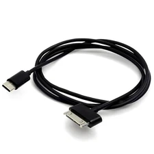 30Pin to USB C Cable Charging Syncing iPad iPhone iPod Classic 1m 3ft Black