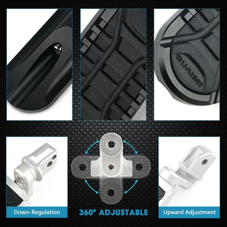 1 par de pinos traseiros de apoio para os pés de passageiros ajustáveis para BMW F900R F900XR K1200S - Imagem 4 de 4