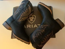 NEW Ariat 10061277 Hybrid Rancher Men’s 7.5 EE Wide Cowboy Boots JASPER BLACK