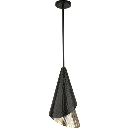 Uttermost 21624 Apollo Mini Pendant Matte Black and Matte Gold - Picture 7 of 9