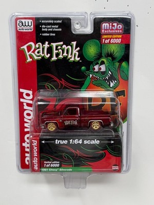 Auto World Rat Fink 1981 Chevy Silverado Ultra Red CHASE 1:64