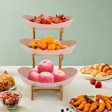 3-Tier Serving Bowls with Stand, Snack Dessert Cake Tray Plate Rack for Wedding