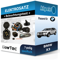 für BMW X3 03.2014-09.2017 Towtec E-Satz 7Polig Fahrzeugspezifisch NEU