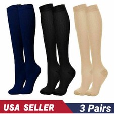 Women Men Compression Knee High Medical 20-30 mmHG S/M - X/XL Stockings Socks